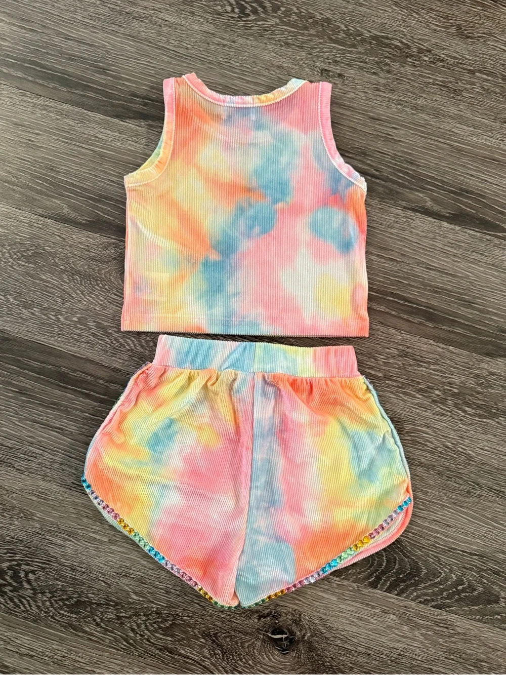 Lola + The Boys Tie Dye Velour Gym Set